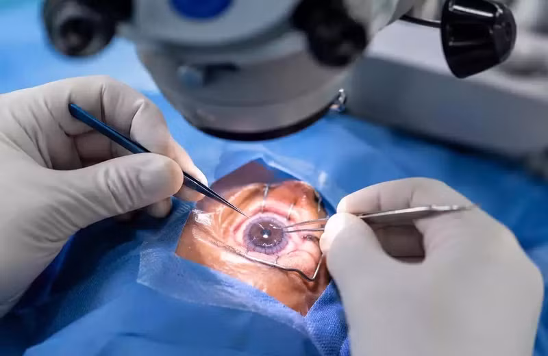 Une transplantation de cornée chez un patient. Photo : VGCT/vnexpress.net