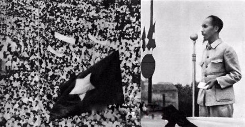 Le 2 septembre 1945, sur la place Ba Dinh à Hanoï, le président Ho Chi Minh a lu la Déclaration d’indépendance, proclamant la naissance de la République démocratique du Vietnam. Photo d’archive.