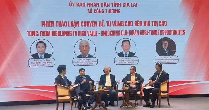 Conférence de connexion commerciale et de promotion des exportations 2025 dans la province vietnamienne de Gia Lai. Photo : VNA.
