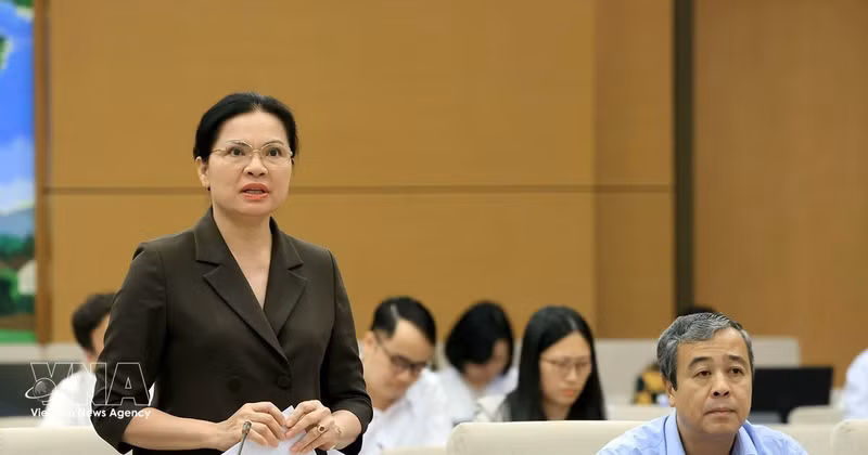 La vice-présidente et secrétaire générale du Comité central du Front de la Patrie du Vietnam, Ha Thi Nga. Photo: VNA