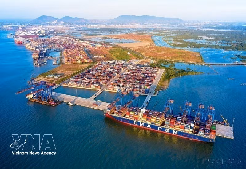 Le port international Gemalink de Ba Ria Vung Tau est un port maritime stratégique pour l'industrie, le commerce et l'intégration mondiale. Photo : VNA