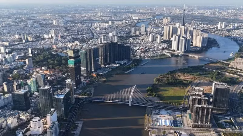 Vue aérienne de Hô Chi Minh-Ville. (Photo : LE MANH LINH)