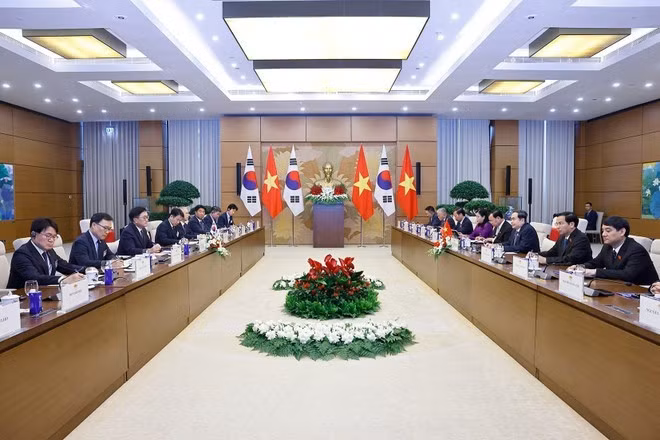 Panorama de l'entretien. Photo: VNA