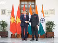 Le ministre vietnamien des Affaires étrangères Le Hoai Trung et son homologue indien Subrahmanyam Jaishankar. Photo : VOV.