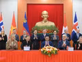 Cérémobie de signature de l'Accord de libre-échange Vietnam - AELE, le 18 octobre à Hanoï. Photo: Nhân Dân.