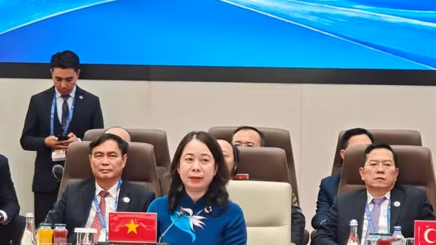 La vice-présidente vietnamienne Vo Thi Anh Xuan a participé le 1er septembre à Bichkek au Sommet élargi de l’Organisation de coopération de Shanghai. Photo : VNA.