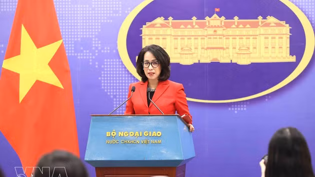 La porte-parole du ministère vietnamien des Affaires étrangères, Pham Thu Hang. Photo : VNA.