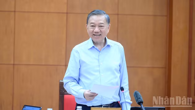  Le SG du PCV To Lam préside une réunion consacrée au projet de bilan de la Résolution n° 26-NQ/TW