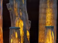Des lampes en troncs de papayer, des créations artisanales uniques
