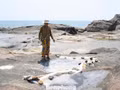 Le site rocheux de production de sel se trouve en bord de mer. Photo : tienphong.