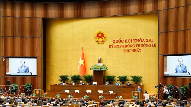 La première session de la 16e législature de l'Assemblée nationale du Vietnam s'ouvre le 6 avril à Hanoï. Photo : VNA. 
