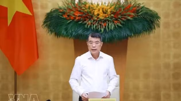 Le Premier ministre Le Minh Hung s'exprime. Photo: VNA 