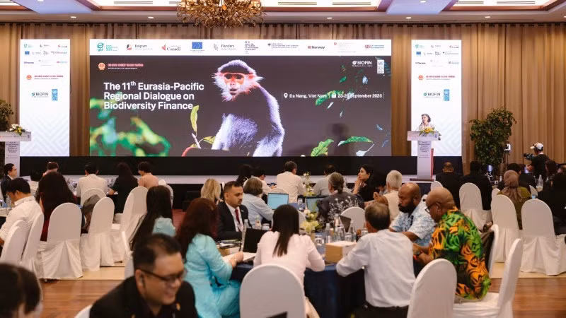 Lors du Dialogue régional sur le financement de la biodiversité, le 23 septembre à Da Nang. Photo : NDEL