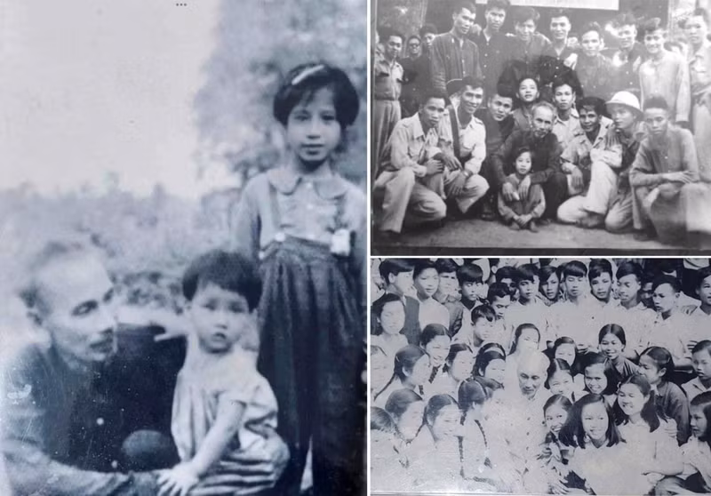 Mme Hop a fait part de nombreux souvenirs de son enfance, dont sa rencontre avec le Président Ho Chi Minh. Photo : NDEL