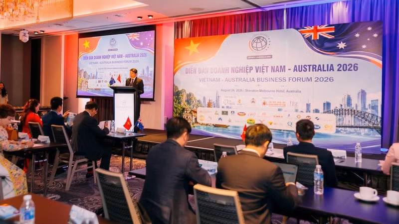 Lors du Forum des entreprises Vietnam – Australie 2026, le 24 août à Melbourne, en Australie. Photo : Comité d’organisation.