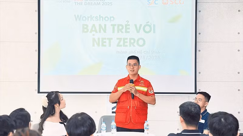 Lors de l'atelier intitulé « Les jeunes et le Net Zero ». Photo : NDEL.