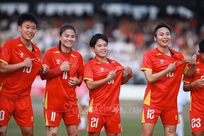 L'équipe féminine du Vietnam. Photo : VNA.