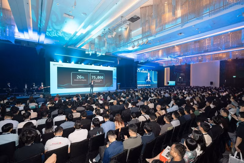 Lors du programme « AWS Cloud and AI Day Hanoi », le 29 septembre à Hanoï. Photo : AWS Vietnam 