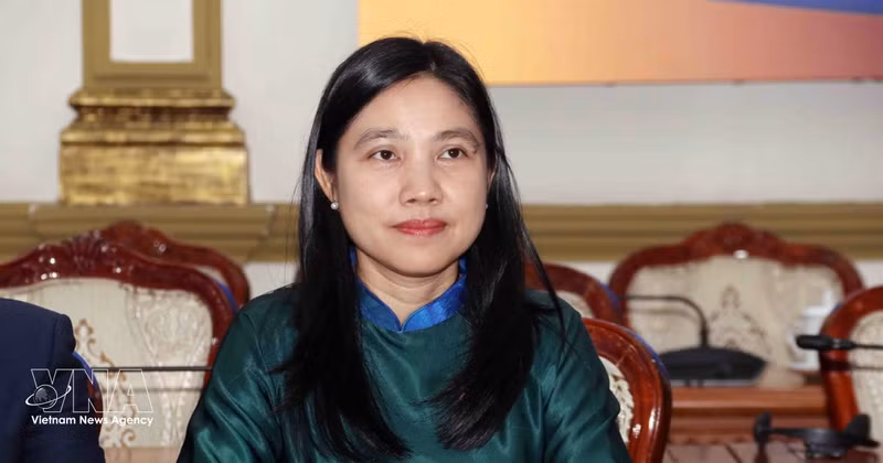 La présidente de l’Union des organisations d’amitié de Hô Chi Minh-Ville, Ha Thanh. Photo : VNA. 
