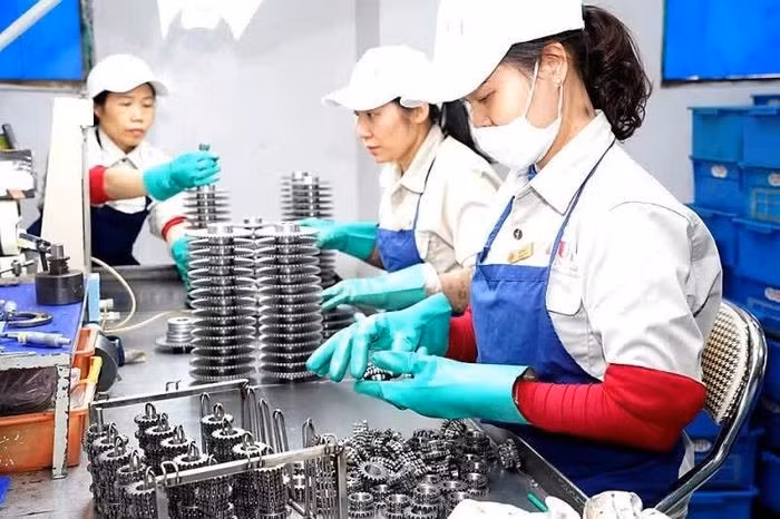 Les industries auxiliaires constituent le socle de nombreux secteurs industriels clés, notamment la mécanique, l’électricité et l’électronique, le textile-habillement, le cuir et la chaussure, les plastiques et le caoutchouc, l’agroalimentaire ainsi que les industries de haute technologie. Photo : doanhnghiepvn.vn.