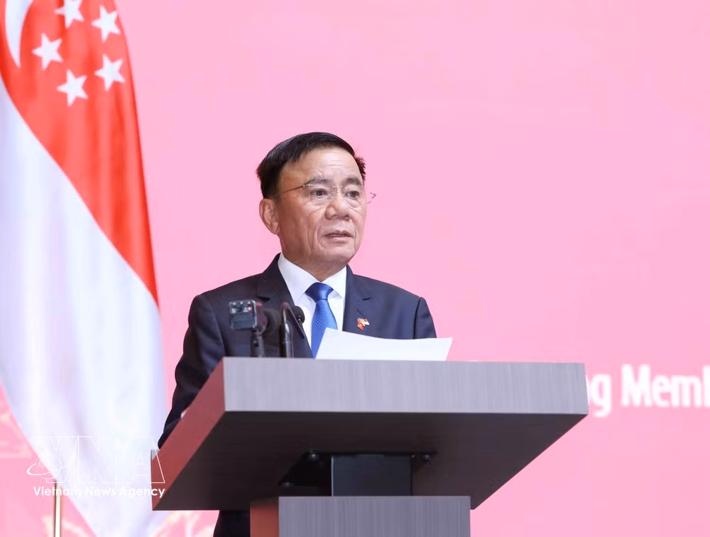 Le membre du Bureau politique et permanent du Secrétariat du Comité central du Parti communiste du Vietnam, Tran Cam Tu, s'exprime. Photo : VNA.