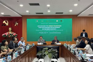 Lors du Forum de coopération stratégique intitulé « Promouvoir la transition verte en faveur d’un développement durable dans un nouveau contexte », le 25 août à Hanoï. Photo : VNA. 
