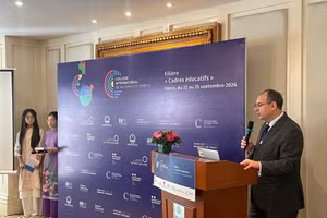 Nicolas Maïnetti, directeur régional de l'AUF pour l'Asie-Pacifique, rappelle que le choix de Hanoï s'impose naturellement, le Vietnam ayant été pionnier en Asie dans le lancement des classes bilingues dont les cadres éducatifs viendront s'inspirer. Photo : CVN.