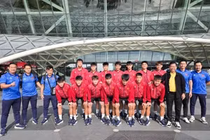 L’équipe nationale vietnamienne de football des moins de 15 ans. Photo : VNA.