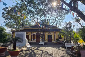 Un coin de la maison communale de Binh Thuy, dans la ville de Can Tho. Photo : NDEL.