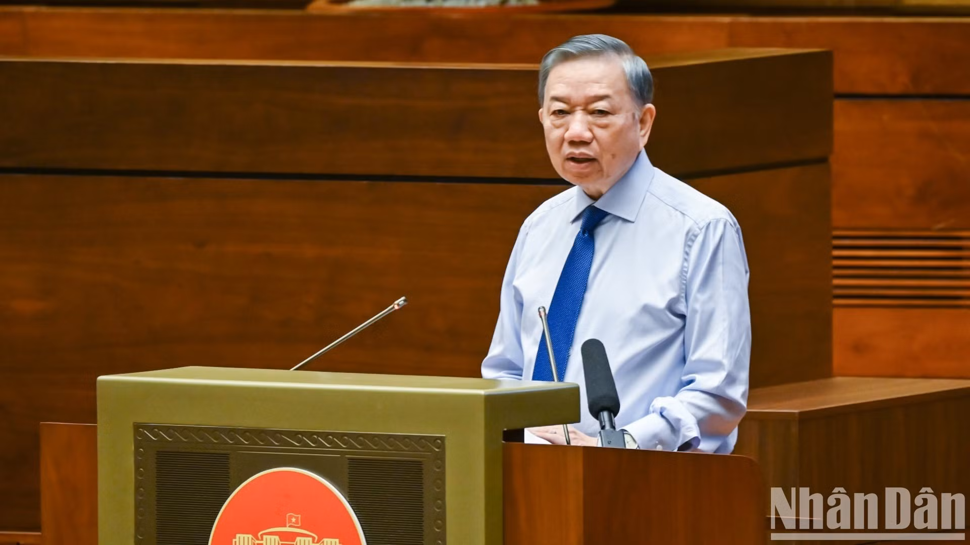 Le leader To Lam prend la parole. Photo : NDEL.