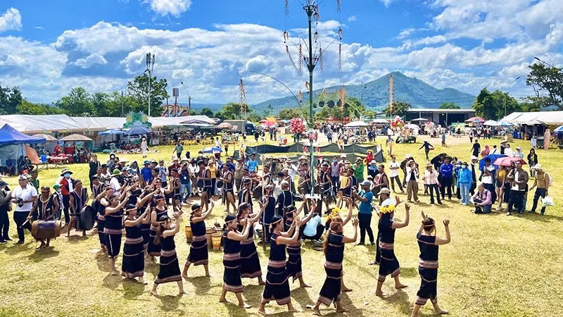 La fête du riz nouveau des Gia Rai. Photo : NDEL.