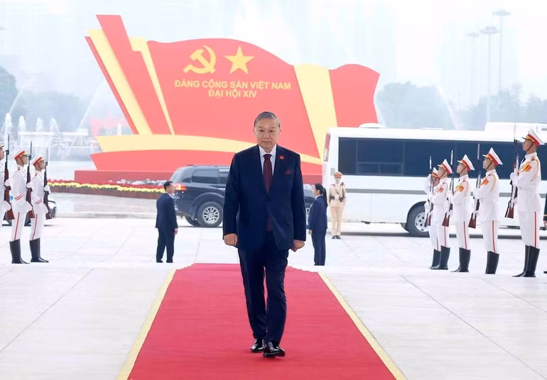 Le secrétaire général Tô Lam au Centre national des conférences à Hanoi. Photo : VNA