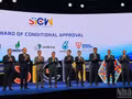 Cérémonie de signature du document d'approbation conditionnelle pour le projet VMS lors de la séance d'ouverture de la Semaine internationale de l'énergie de Singapour 2026. Photo : PHUONG MAI/NDEL.