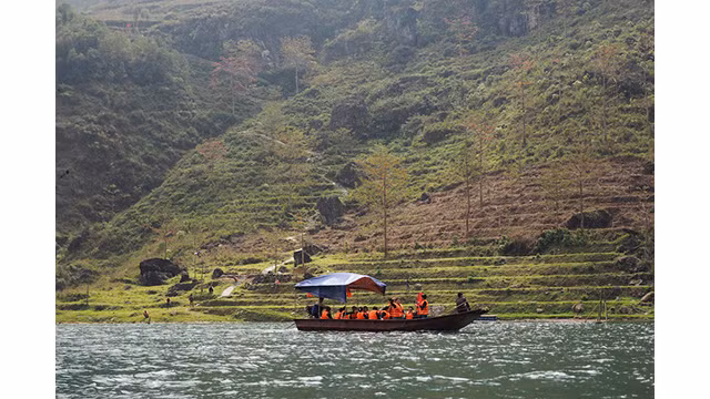 La rivière Nho Quê brille à la saison des fleurs de Bombax ảnh 11 La rivière Nho Quê brille à la saison des fleurs de Bombax ảnh 11