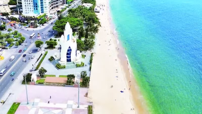 Vue aérienne de la ville de Nha Trang. 