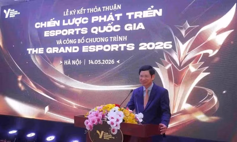 Le vice-ministre de la Culture, des Sports et du Tourisme, Ho An Phong, prend la parole lors de l'événement. Photo fournie par les organisateurs.