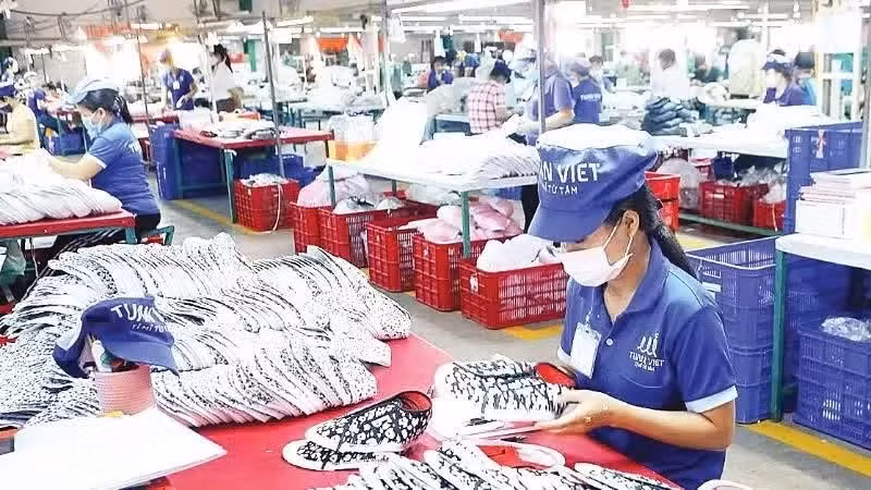 Des ouvriers au travail dans une entreprise privée de la province de Dong Nai. Photo : Nhan Dan.