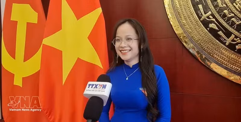 Le Nguyet Quynh, étudiante de l’Université Tsinghua. Photo : VNA.