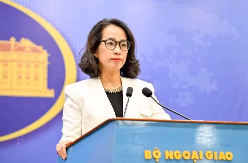La porte-parole du ministère vietnamien des Affaires étrangères, Pham Thu Hang. Photo : VNA.