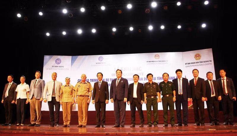 Cérémonie de lancement du programme d'Amitié Pacifique 2025 à Quang Tri. Photo : VNA.