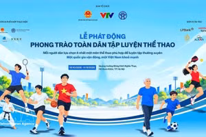La cérémonie de lancement du Mouvement national de pratique sportive se tiendra le 10 octobre à 6h30 sur la place Dong Kinh Nghia Thuc et autour du lac Hoan Kiem, à Hanoï. Photo : VNA.