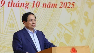 Le Premier ministre Pham Minh Chinh lors de la réunion. Photo : VNA.