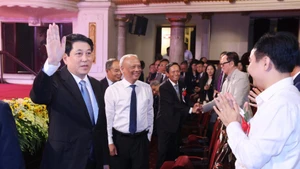 Le président de la République Luong Cuong à la cérémonie célébrant le 80ᵉ anniversaire de la Journée traditionnelle des avocats vietnamiens. Photo: VNA