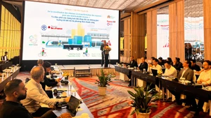 Emmanuel Cerise, directeur de PRX-Vietnam, prend la parole. Photo: BTC