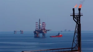 Plateformes de forage du champ pétrolier Bach Hô. Photo : VNA.