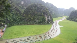 Vue aérienne de la rivière Ngô Dông, province de Ninh Binh (Nord). Photo : VNA.