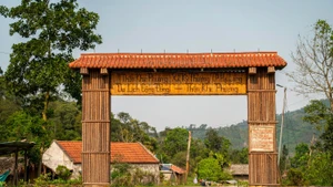 Le village de tourisme communautaire de Khe Phuong, Ky Thuong est niché au cœur de la forêt montagneuse. Photo: tienphong.vn