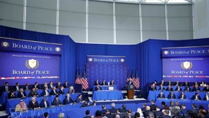 Le secrétaire général To Lam participe à la réunion inaugurale du Conseil de la paix sur Gaza aux États-Unis. Photo : VNA.