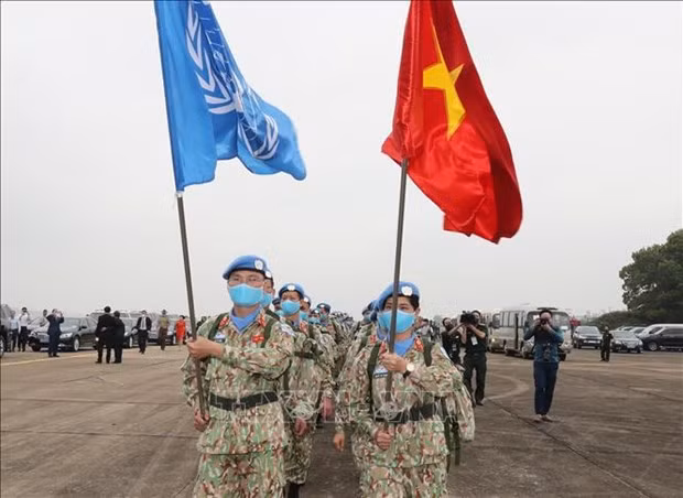 Des Casques bleus vietnamiens. Photo: VNA