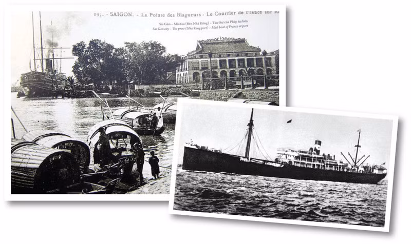 Le 5 juin 1911, au quai de Nhà Rông – port de Sài Gon, le jeune Nguyên Tât Thành quitte sa patrie à bord du navire Amiral Latouche-Tréville pour aller chercher la voie du salut national. Photo : Archives.